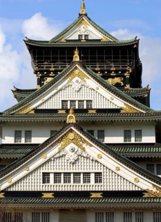 Architecture, tower, structure, The main tower of Osaka Castle, Japan
