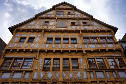 Historic half-timbered house, renovated, restored, old town, Bad Cannstatt, Stuttgart,