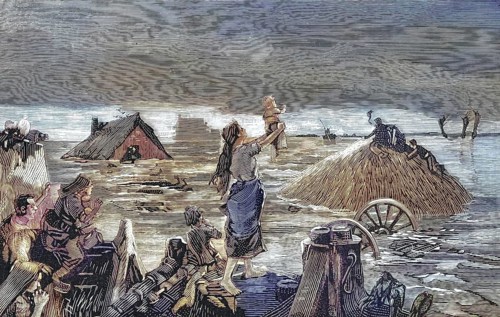The dramatic effects of the storm surge of January 30 and 31, 1877 in the West Polder in the Dutch