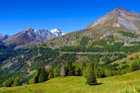 Kasereck viewpoint, Grossglockner-Hochalpenstraße, curvy Alpine road, Bergstraße, Passstraße,