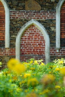 Facade, brick façade, bricks, former cowshed, Wörlitzer Park, Wörlitzer Anlagen, Wörlitz,