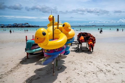 Swimming belts and life jackets, Koh Larn, Thailand
