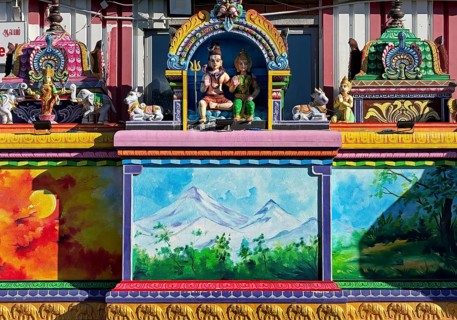 Shiva-Hindu-Tempel, detail, Hombruch, Dortmund, Ruhr Area, North Rhine-Westphalia, Germany