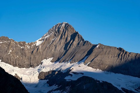 Impressive high-alpine landscape, Eiger mountain summit, Bernese Alps, Bernese Oberland,