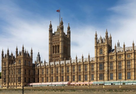 Palace of Westminster, Houses of Parliament, from River Thames, Westminster, London, England, UK