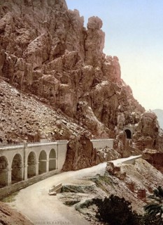 The Gorge, El Cantara, Algeria, ca 1890, Historical, digitally restored reproduction from a 19th