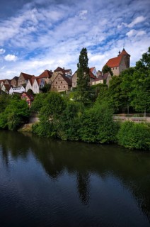 View of Obere Burg, Schochenturm, Altstadt, Besigheim an der Enz, Neckar, Baden-Württemberg,