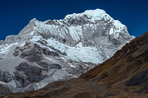 Nevado Santa Cruz mountain peak, 6259 m, northeast side, Cordillera Blanca, Huascaran National