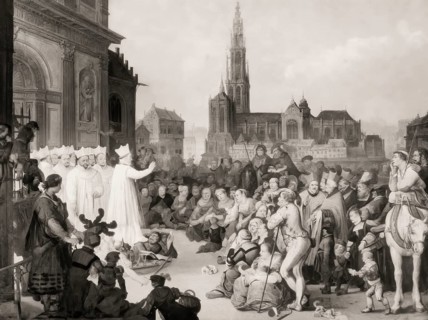 Saint Norbert of Xanten, c. 1080 — 1134, preaching against the Heresy of Tanchelm of Antwerp, early