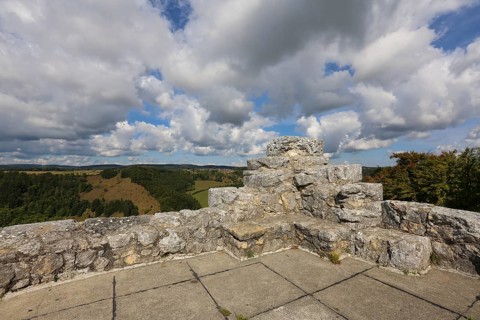 Castle ruins of Hohengundelfingen, ruins of a medieval hilltop castle, former headquarters of the