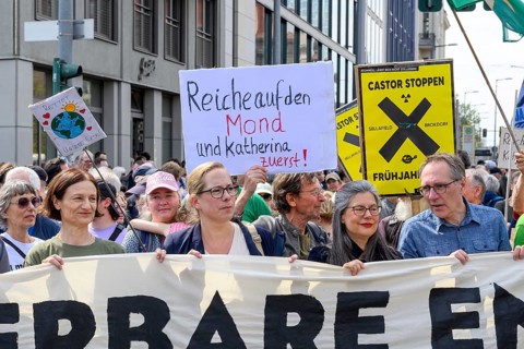 Demo from the Alliance for Renewable Energy with Fridays for Future, NGOs and associations, Berlin,