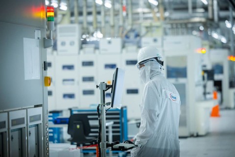 Clean room of Infineon Technologies AG's new Smart Power Fab in Dresden on June 10. The Smart Power