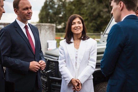 Katherina Reiche accompanying the Chancellor on a tour of the ILA (International Aerospace