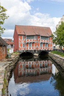 Vaulted house above the Runde Grube, 17th century half-timbered house at the Old Port, Hanseatic