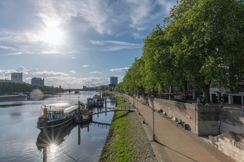 Weser promenade of the Hanseatic City of Bremen, city-state, Weser, old town, Hanseatic, historic