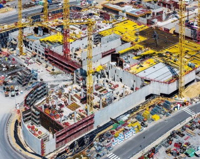 Artificial Intelligence Innovation Park (IPAI) in Heilbronn. Construction site. The IPAI campus