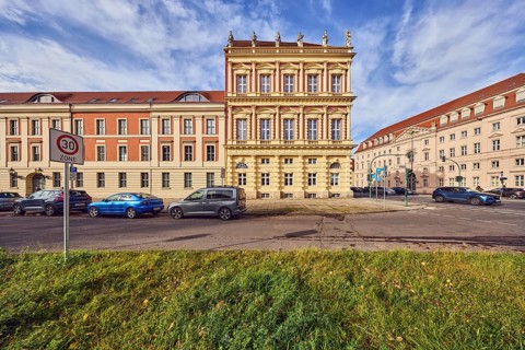 Residential building, historic town house, architect Georg Christian Unger, corner building,
