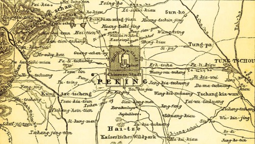 Map of Beijing and surrounding area, Beijing, China, Asia, Imperial City and Summer Palace,