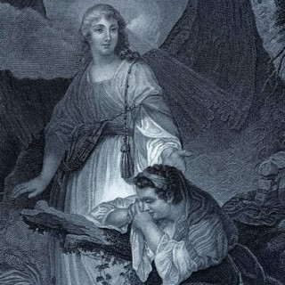 Detail from the work of art Hager by P. Rembrandt, Rembrandt van Rijn, Hagar and Ishmael, biblical