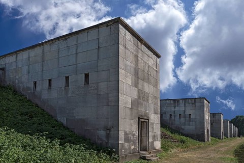 Towers around the formerly planned stadium, should plumbing be used, Reichsparteitagsgelände,