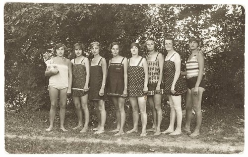 Bathing, swimwear, woman, girls, leisure, fun, summer, woman in different bathing suits standing in