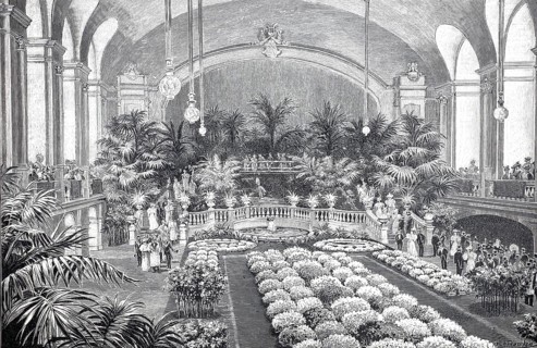 The opening of the international horticultural exhibition in Dresden on May 2, 1896, Germany,
