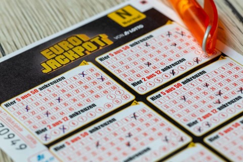 Eurojackpot: Close-up of a ticket