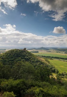 Germany, Thuringia, Thuringia, Thuringian Basin, Wachsenburg Castle, cultivated landscape, high