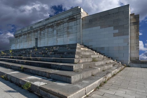 Main stand of the Zeppelin field from 1940 on the former Reichsparteitagsgelände, Nuremberg, Middle