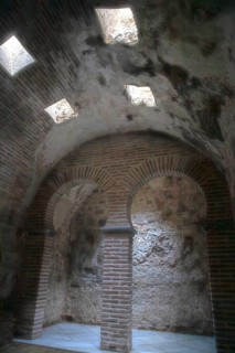 The Arab baths located at the peace square date from the XI century onwards, Ceuta, Spain, North