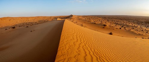 Sand dunes in the Wahiba Sands desert, Oman