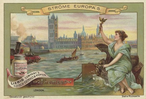 Picture series Streams of Europe, London with Parliament in the background and the Thames in the