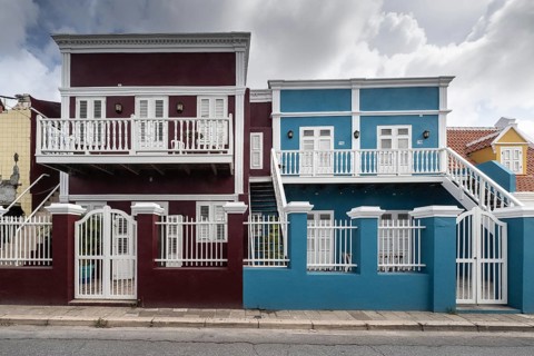Colourful, colorful houses, Willemstadt, Curacao