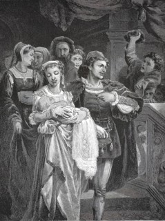 The solemn procession for the baptism of the newborn Princess Elizabeth, later Queen Elizabeth I.