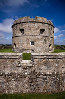Tudor Gun Tower, Donjon, Residential Tower, Fortress, Pendennis Castle, Fort, Castle, Falmouth,