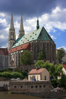 Parish church of St. Peter and Paul, late Gothic 1497, on the left the 14th century Waidhaus,