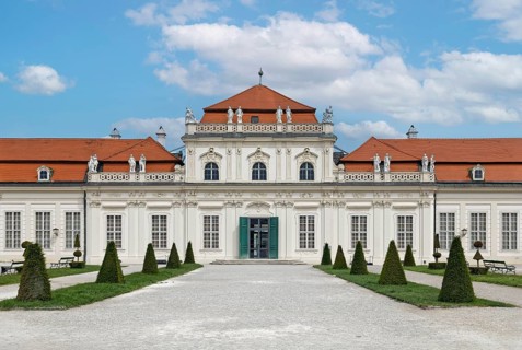 Lower Belvedere, view from the garden, Belvedere Palace, former summer residence of Prince Eugene