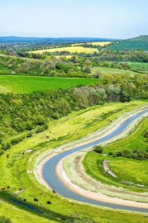 Cuckmere Valley, Hindover Hill, South Downs, East Sussex, England, United Kingdom
