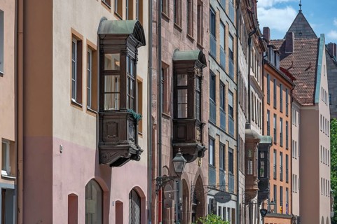 Historische Chörlein, Füll, 14, 12, 8 and 6, Nuremberg, Middle Franconia, Bavaria, Germany