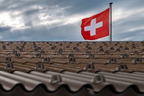 Swiss flag, Rigi Staffel, Arth, Switzerland
