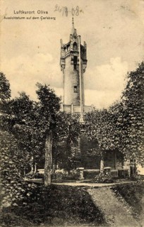 Observation tower on Carlsberg, today Pacholek, in the former health resort of Oliva near Danzig,