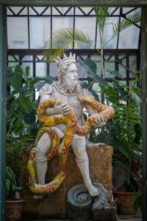 Genius of Palermo or Genio di Palermo, patron saint of the city of Palermo, modern sculpture by