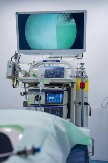 Detailed view of medical devices and monitors in the operating room, Integrated Health Center of