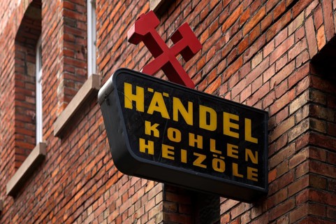 Nasenschild, Zunftschlid, Händel, coal dealer, heating oils, Küblergasse, Altstadt, Bad Cannstatt,