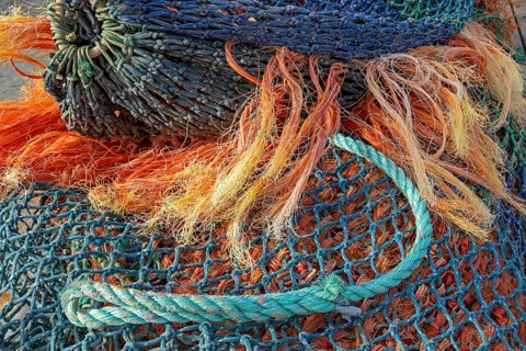 Fishing nets, Harwich, England, Great Britain