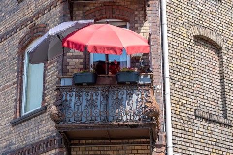 Residential building in the old town of Kaub, in the Upper Middle Rhine Valley World Heritage Site,