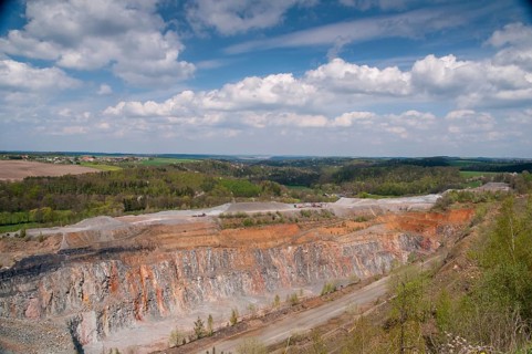 Germany, Greiz, Thuringia, Thuringia, cultivated landscape, spring, rock mining, cultural