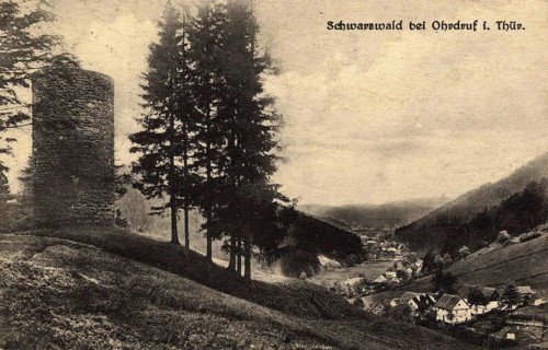 Käfernburg in the Thuringian Forest, near Ohrdruf and Arnstadt in Thuringia, was probably built