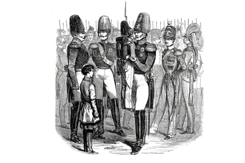 The Easter kiss, portrayed is the custom of the triple brotherly kiss for Easter, which was