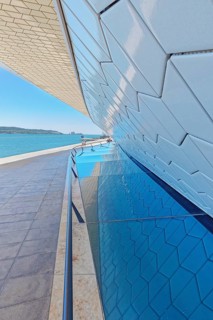 View of The MAAT (Museum of Art, Architecture and Technology), bordering the Tagus river, Lisbon,